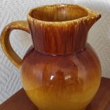 Glazed ceramic pitcher