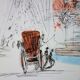 Salvador dali: new york city - plaza, signed lithograph - 1981