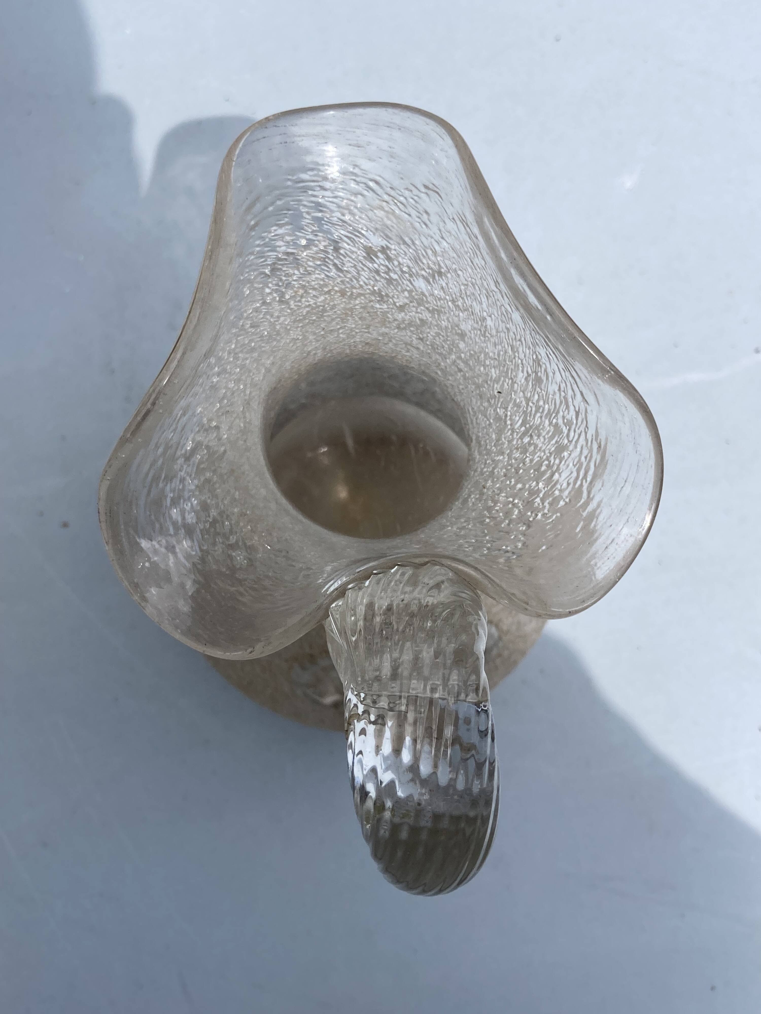 Carafe refresher pitcher baccarat or st louis frosted crystal twisted handle