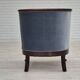 Années 1950, chaise longue danoise, état d'origine, meuble en laine bleu clair.