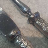 2-piece carving set, silver plated metal, Ercuis LXV 29