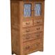 Buffet parisien vitré 1920 bois brut massif