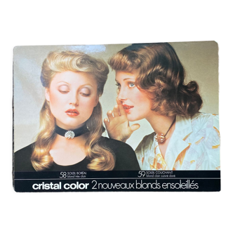 Carton publicitaire années 70 cristal color