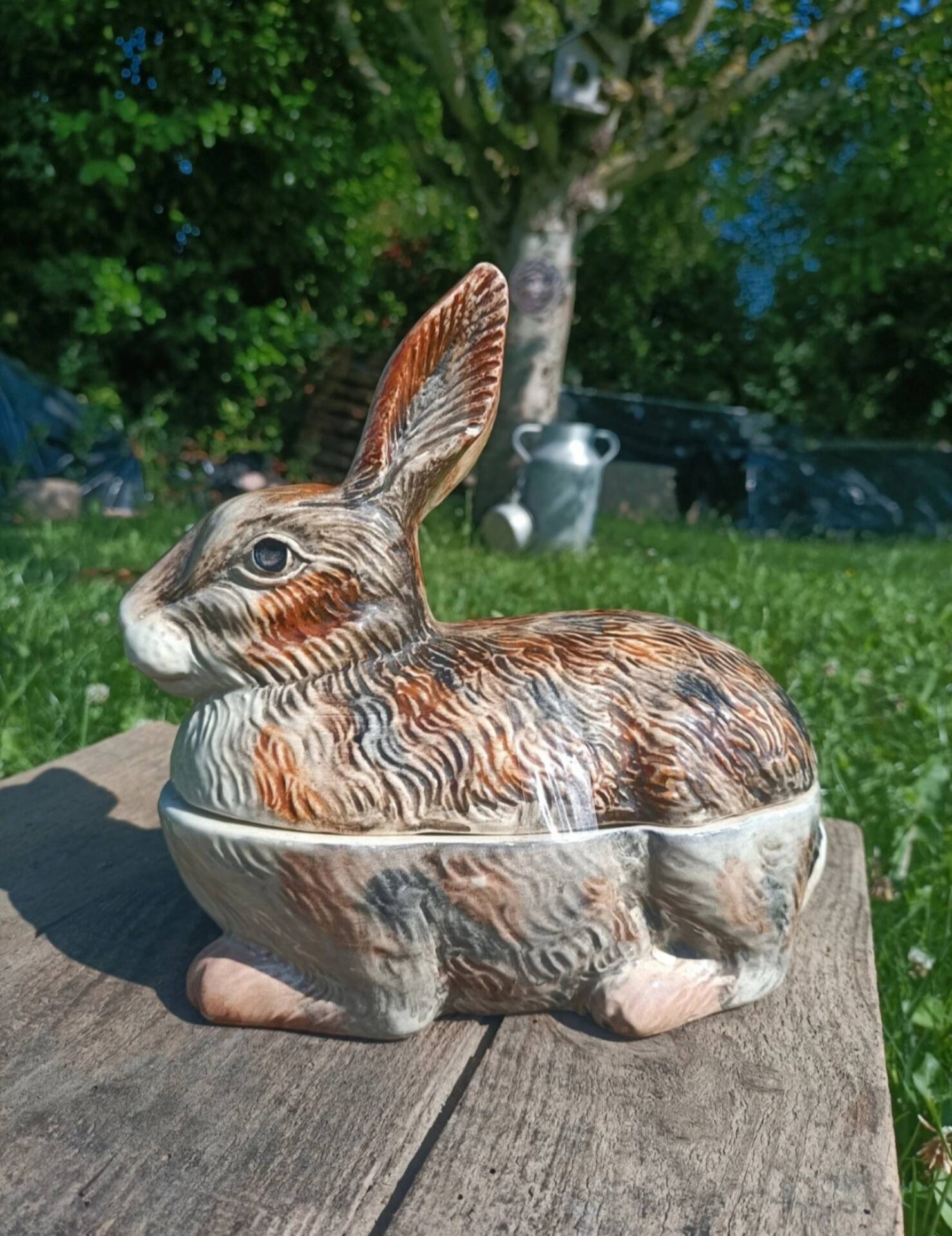 Retro zoomorphic terrine hand-painted by Michel Caugant 💐