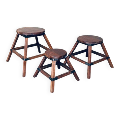 Wabi Sabi Nesting Tables, France, 1950s, Set of 3