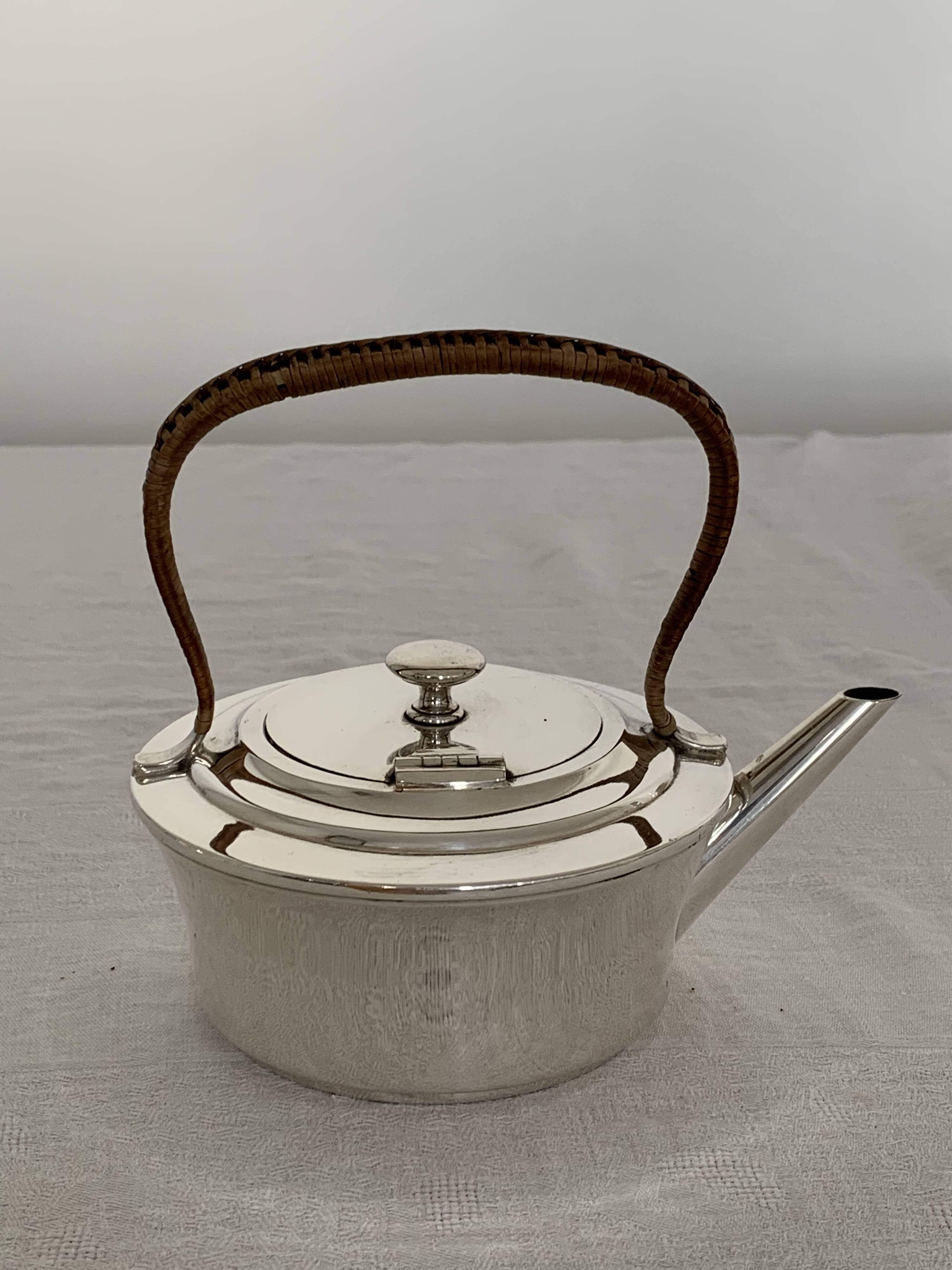 Edward & Sons English Silver Spirit Kettle, c.1900-20