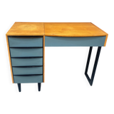 Coiffeuse avec tiroirs de rangement et miroir rabattable