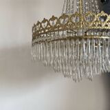 Antique brass hot air balloon chandelier with tassels