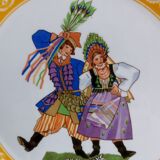 Plat de service en porcelaine de Wałbrzych - Danse