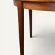 Table ronde de repas extensible danoise en teck – Années 1960