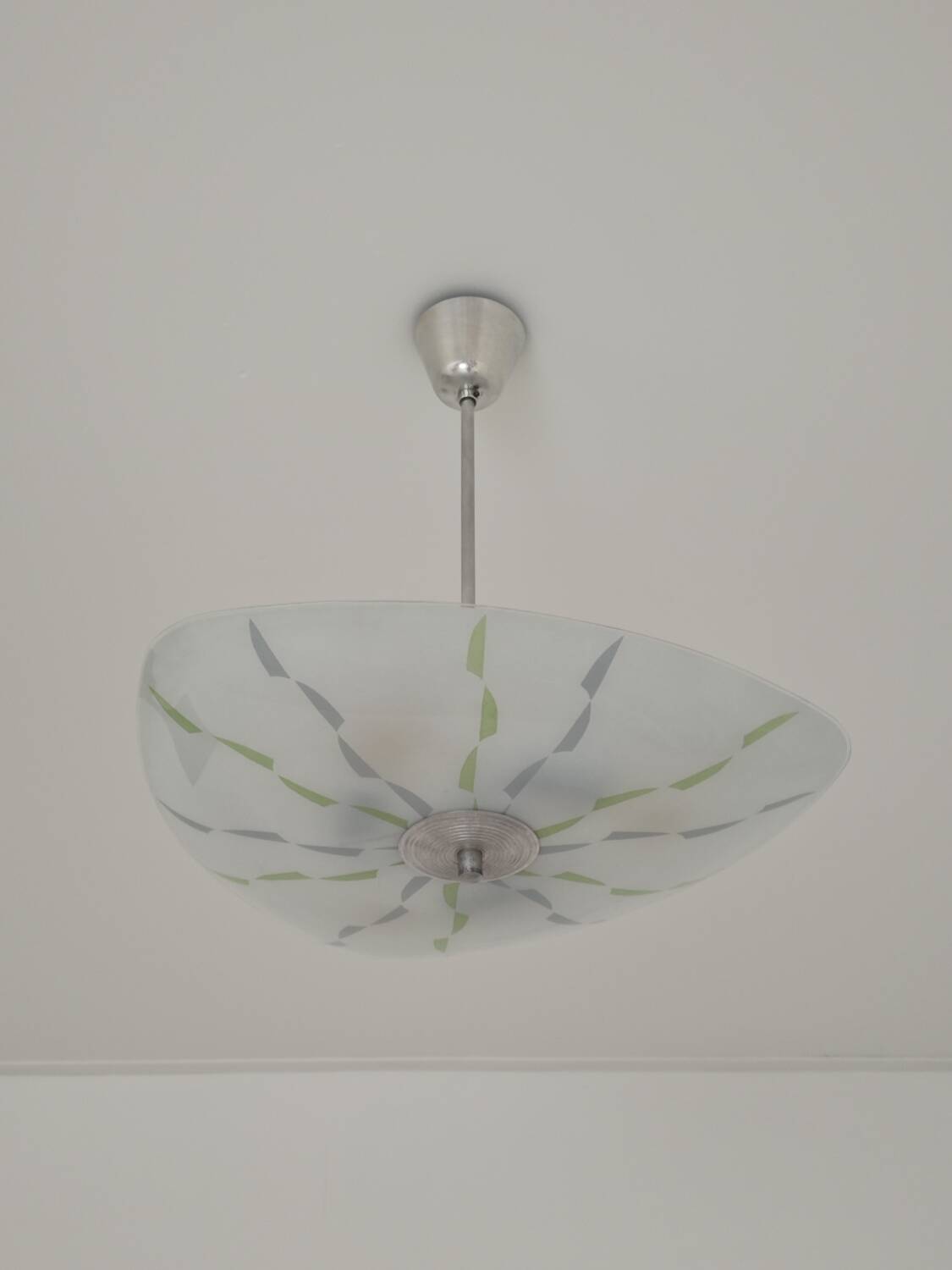 Zukov opal glass pendant chandelier, 1960s