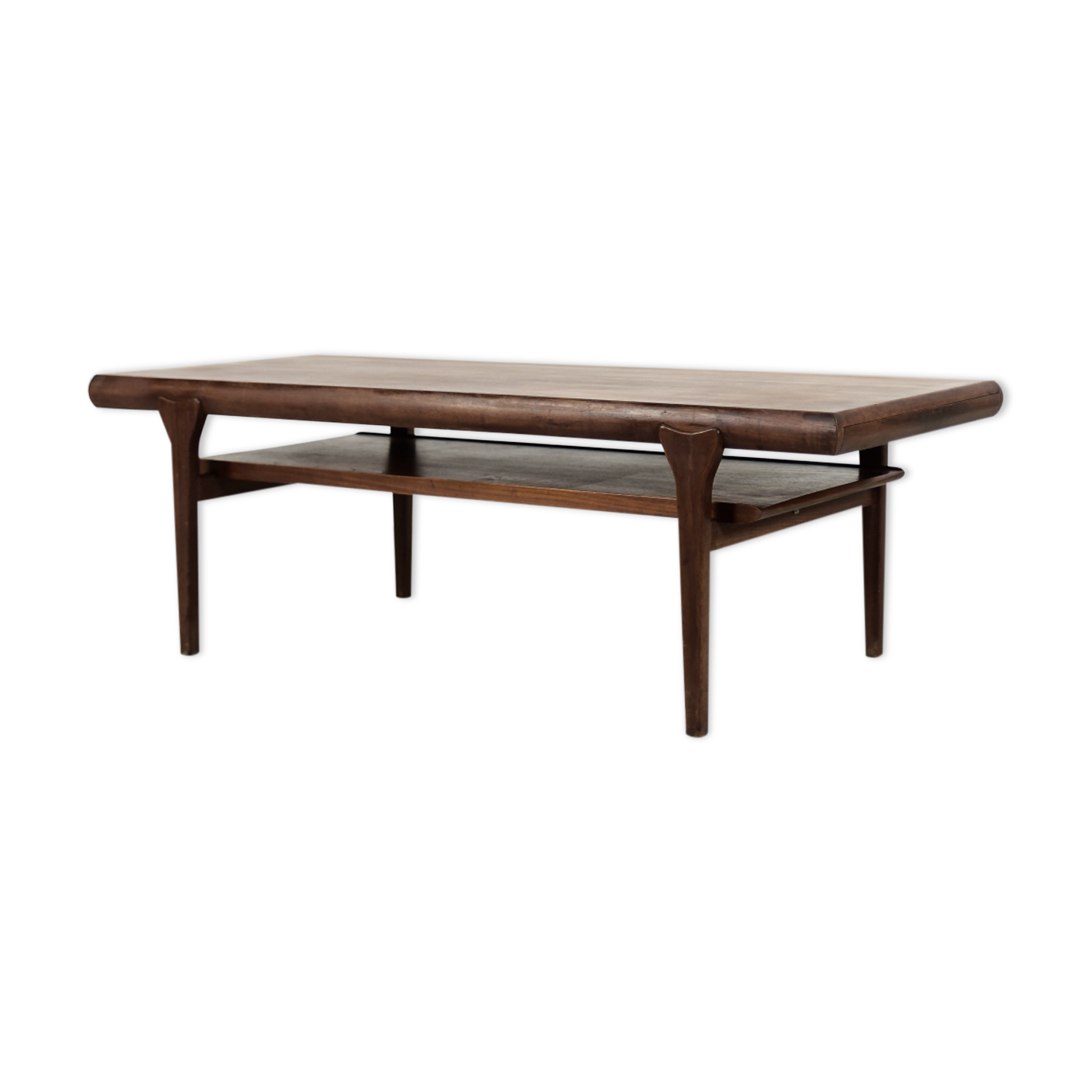 Danish extendable teak coffee table with drawer, 1960s