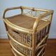 Vintage commode in rattan and wicker