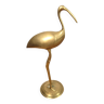 Brass heron statuette