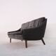Mid-Century Teak and Leather 4-Seater Sofa by Svane Ekornes, 1960s