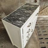 Brocante chest of drawers cream white sideboard 50s
