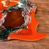 Vallauris Tray/Cup in Orange and Brown Gradient