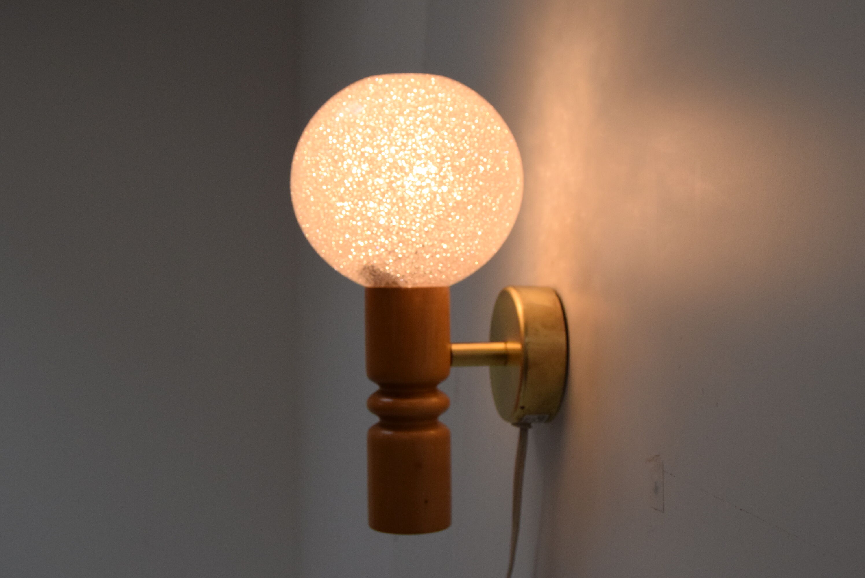 Mid-century wall lamp by Pokrok Zilina,1970's