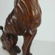 Statue de lévrier en bois sculpté à la main - XXe siècle