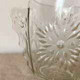 Art Deco chiseled glass ice bucket