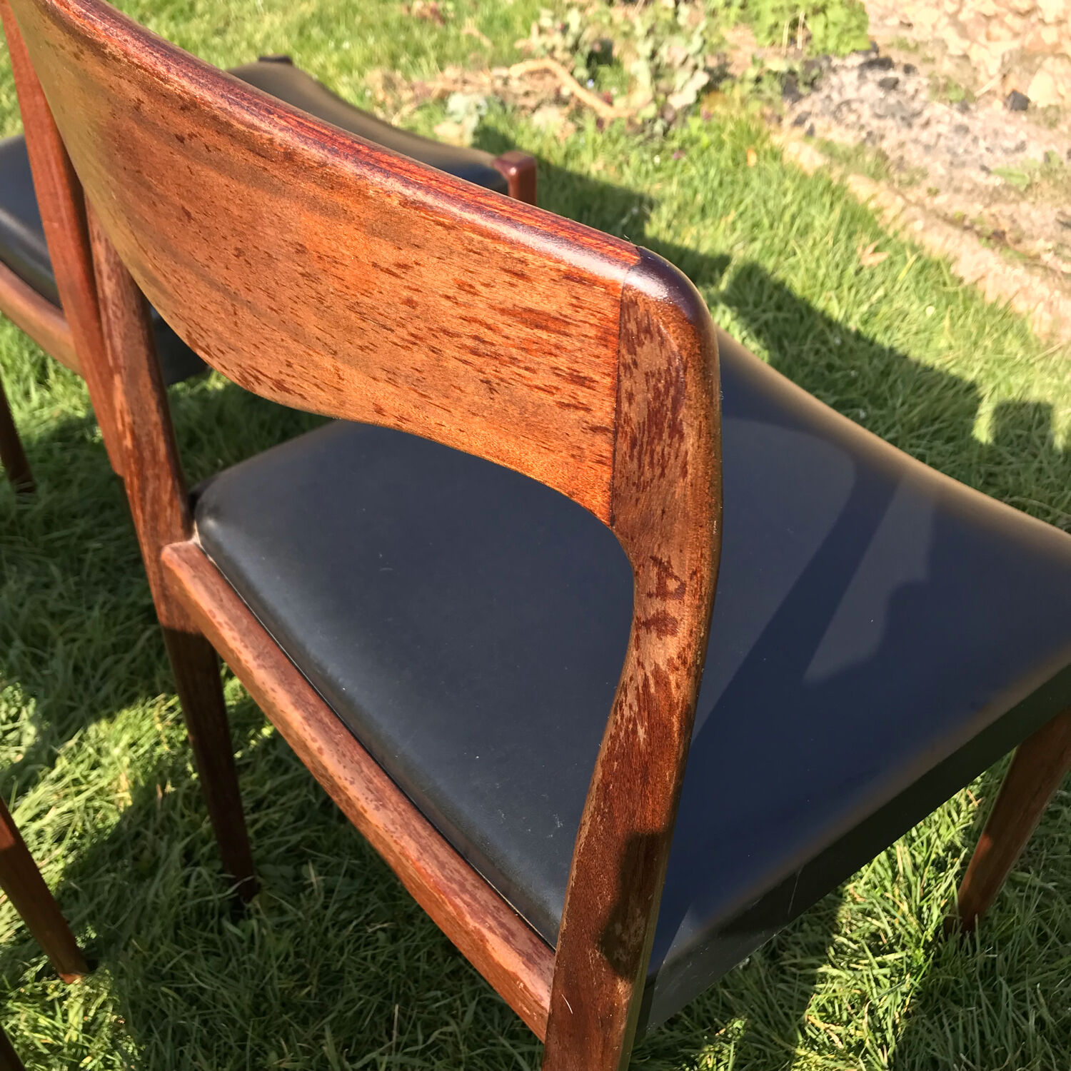 Set of 4 Scandinavian teak chairs