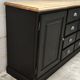 Craft furniture black patina two doors and eight drawers