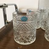 Whisky service glasses and decanter