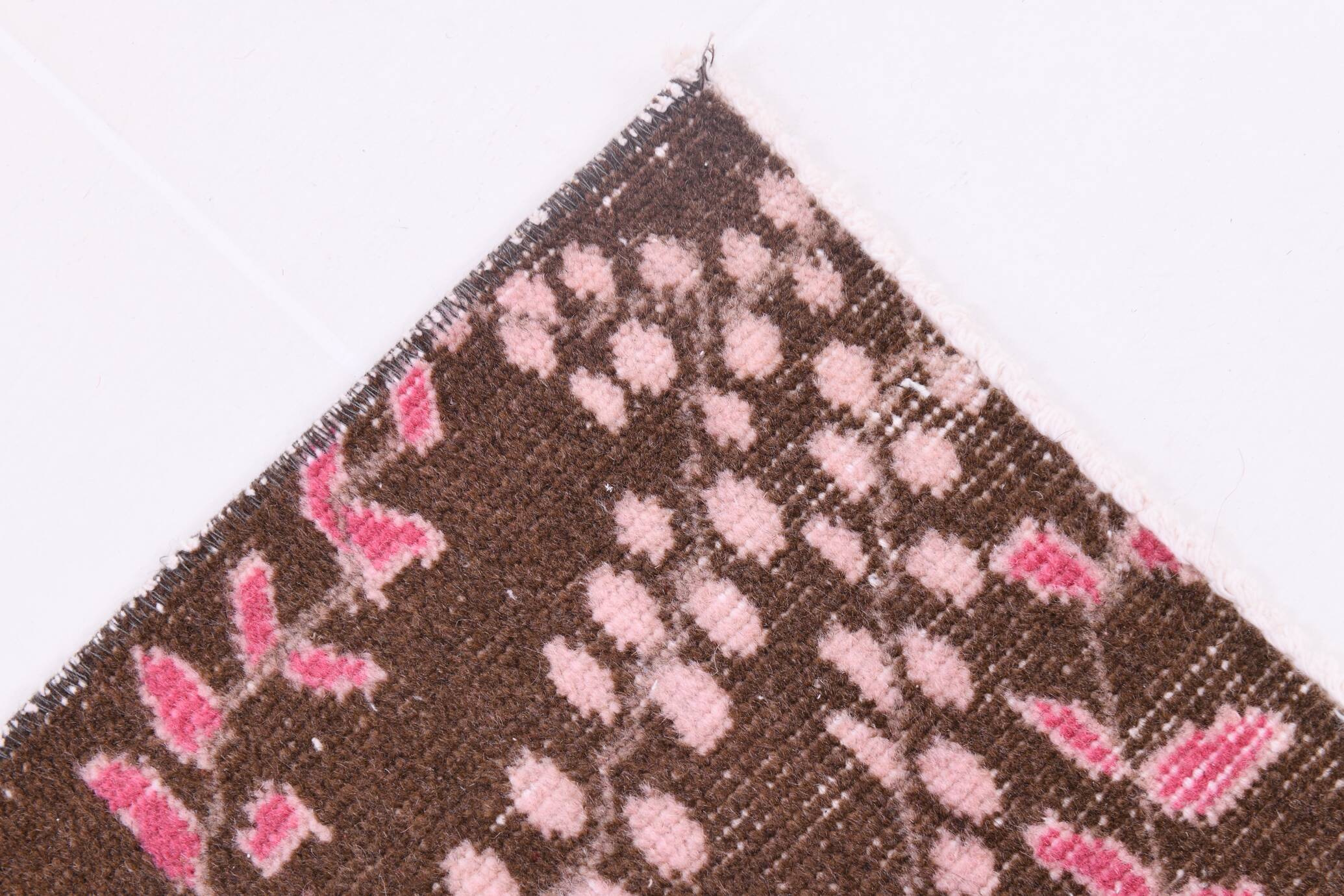 5x8 Pink Brown Vintage Area Rug 175x253Cm