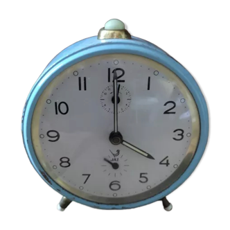 Mechanical alarm clock metal JAZ Blue patinated dp 112245