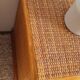 Pair of vintage rattan bedside tables from the 1970s.
