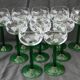 Set of 10 Alsatian white wine glasses in engraved glass.