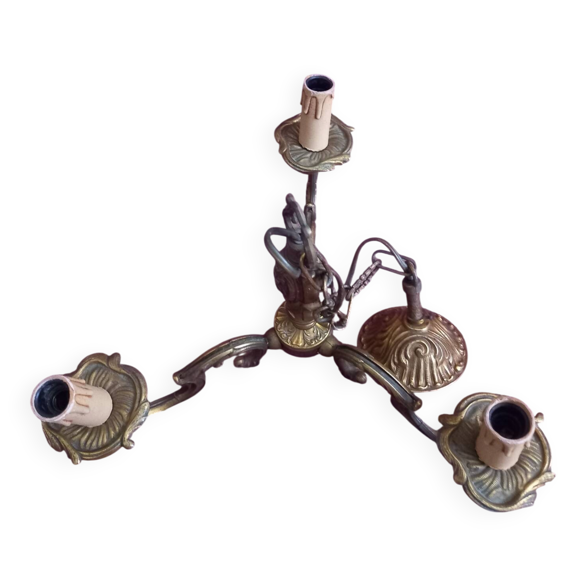 Bronze 3-light chandelier