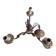 Bronze 3-light chandelier
