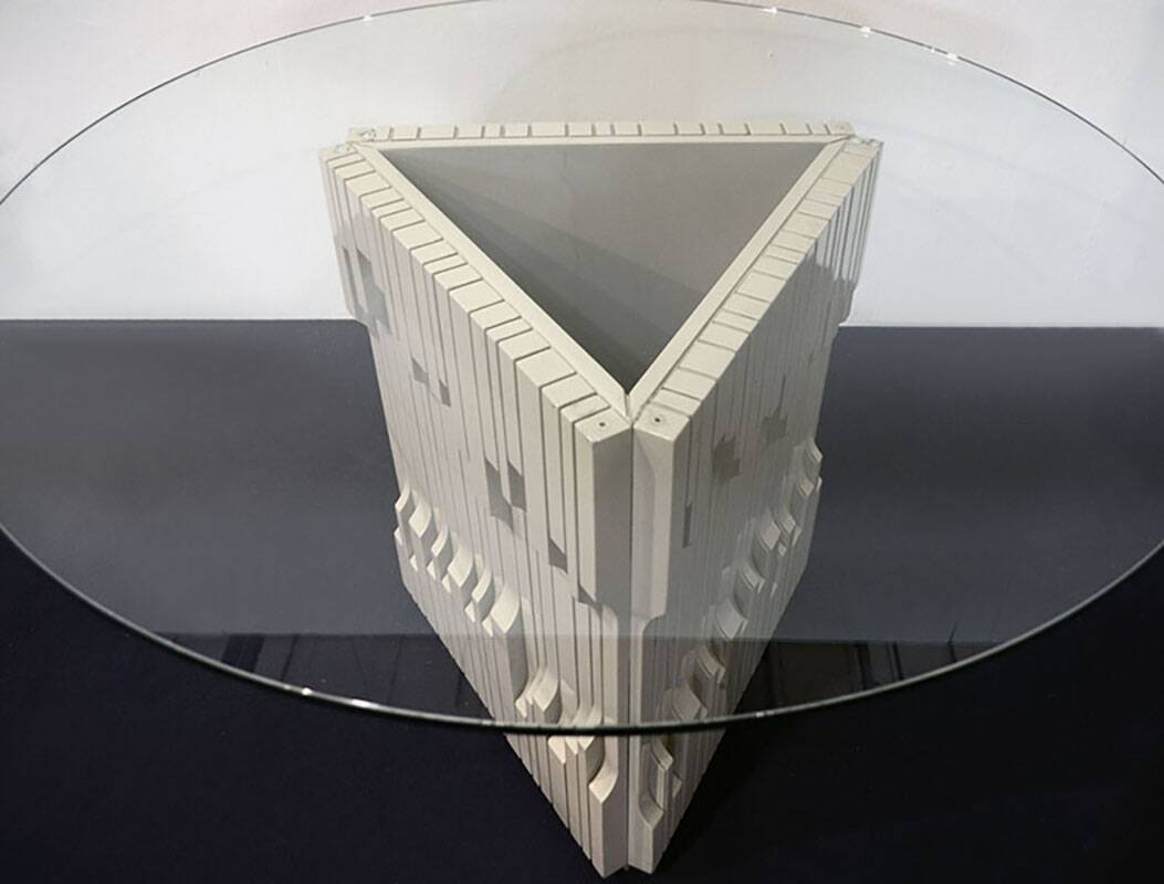 Luciano Frigerio ‘Norman’ table in solid lacquered wood
