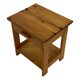Vintage pinewood bedside table compact design 70's