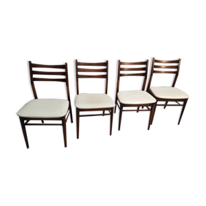 4 chaises en bois