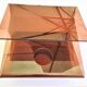 Plexiglass magazine door in brown smoke color from 1970