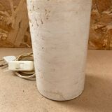 Antique vintage polished stone cylinder lamp