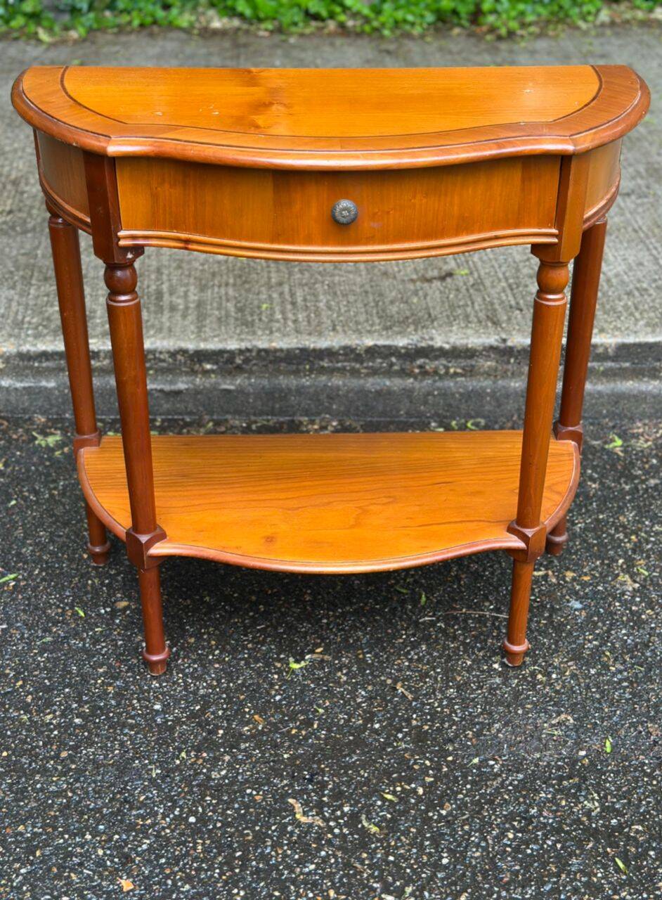 Louis XV console in solid wood with drawers from the 1960s.