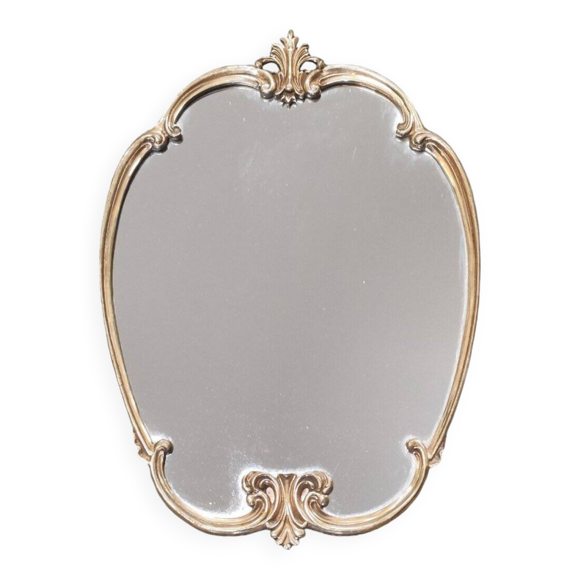 Vintage Louis XV Style Bronze Mirror