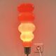Modern vintage pop design lamp in 70’s style orange glass