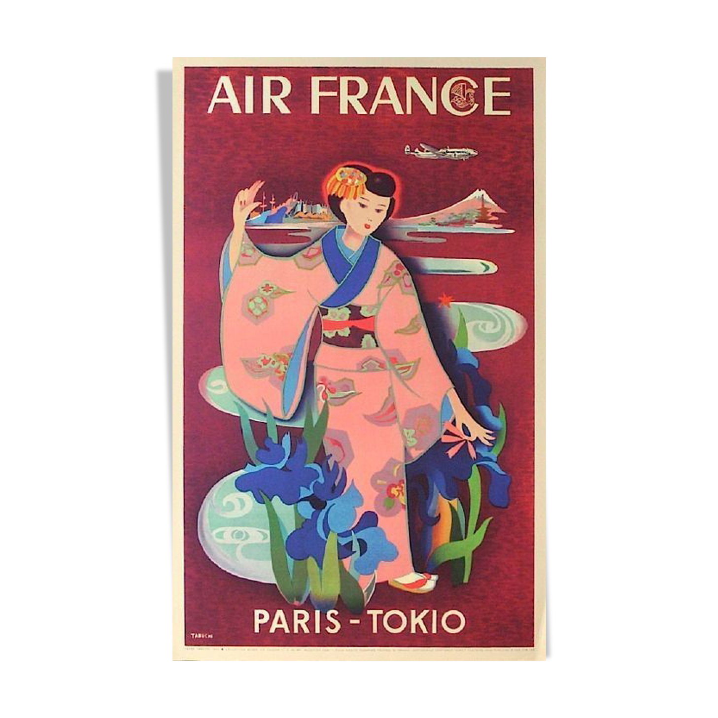 Air France poster by Yasse Tabuchi