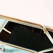 Vintage brass service trolley from the 1960s, Midcentury brass bar trolley.