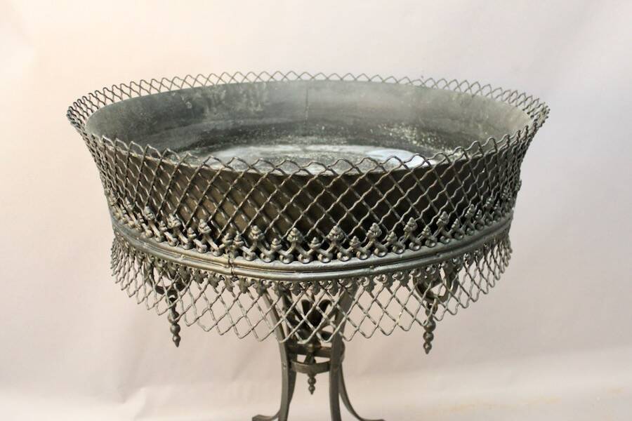 Large wrought iron planter