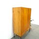 Meuble en placage avec tiroirs et piètement en acier, armoire vintage