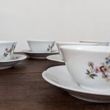 Service à café 12 pièces en porcelaine de Sologne France