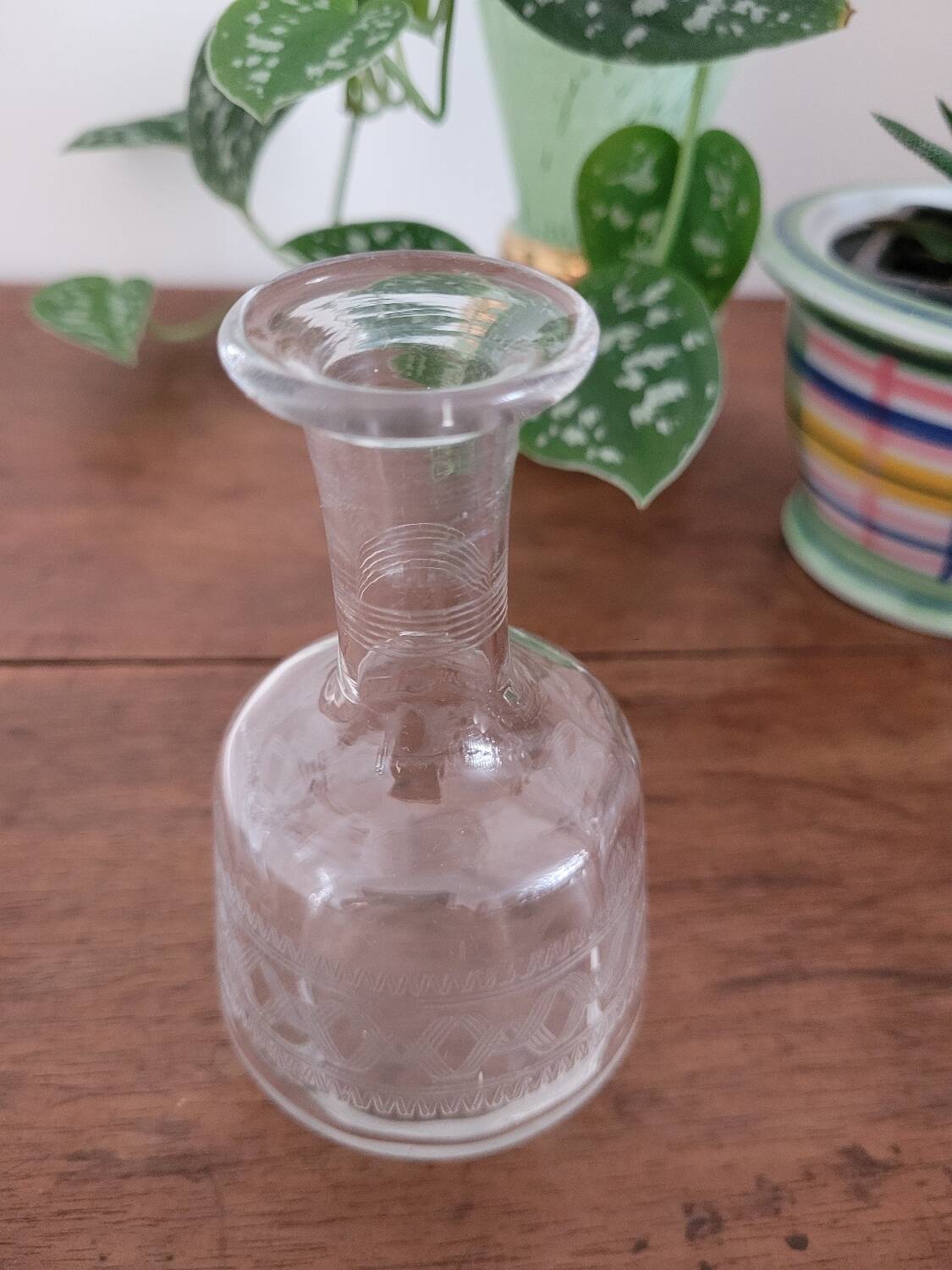 Small chiseled bottle