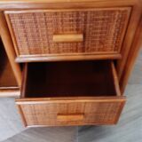 woven rattan chest of drawers - 2 drawers