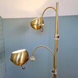 Eyeball double arc floor lamp in brass, GEPO (Netherlands), 1970s