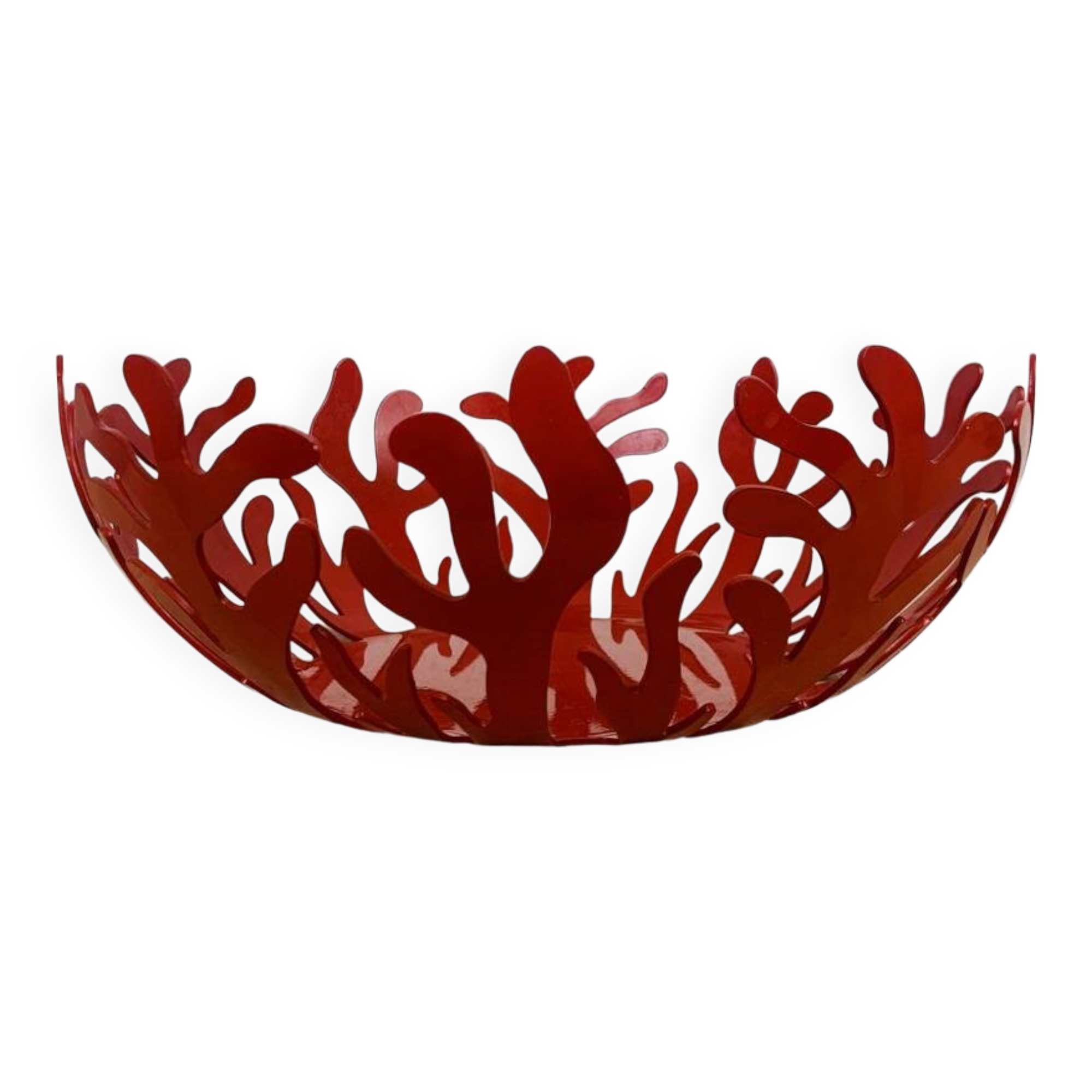 Alessi Mediterraneo red designer fruit bowl by Emma Silvestris 30 cm